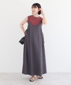 Green Parks 表面感脇リボンキャミワンピース