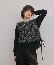 GRACE CONTINENTAL フリンジチュールベスト