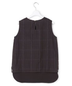 23区 【先行予約】シアーチェックレイヤード スリーブレス Tブラウス