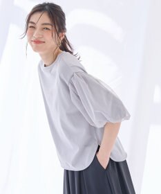 ANY 【洗濯機可/接触冷感/UVケア】エニィファンクションバルーンスリーブTシャツ