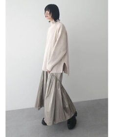 Green Parks ｍｏｋｏモール畦ニット前後差プルオーバー