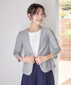 Tiaclasse 【吸水速乾・接触冷感・UVケア・防シワ・洗える】カチオンカラーレスジャケット