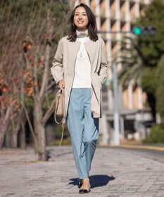 J.PRESS LADIES 【洗える】ソロテックス ドライツイル ノーカラー コート