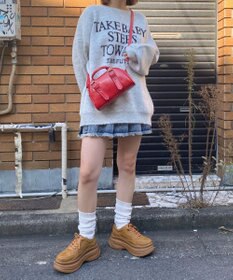 WEGO ハトメハンドルミニボストンショルダー