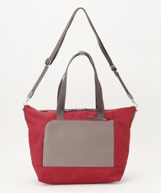 Y'SACCS ナイロン×リサイクルレザー　コンビマルチトート