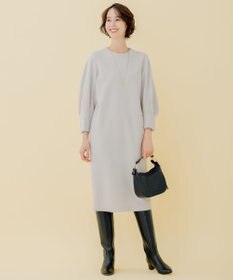自由区 【WEB限定】ウールミルドジャージー スリーブコンシャスワンピース
