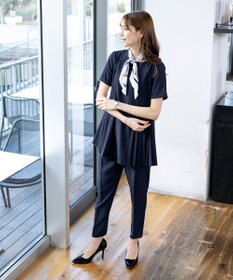 Tiaclasse 【洗える】ドロストテーパードパンツ