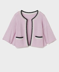 GRACE CONTINENTAL ツイーディーニットカーディガン