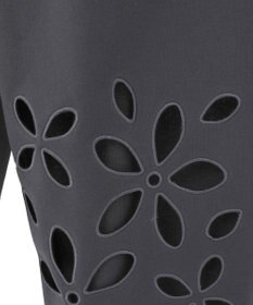 Green Parks フラワーくり抜き刺繍スウェットワイドパンツ