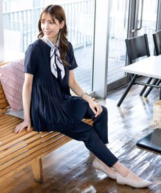 Tiaclasse 【洗える】ドロストテーパードパンツ