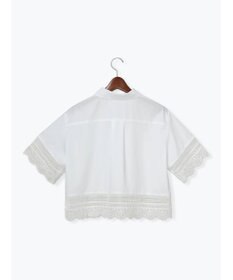Te chichi レースヘムクロップトシャツ
