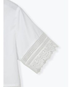 Te chichi レースヘムクロップトシャツ