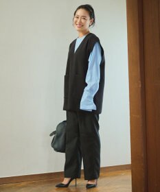 #Newans 【洗える】Vネックニットベスト