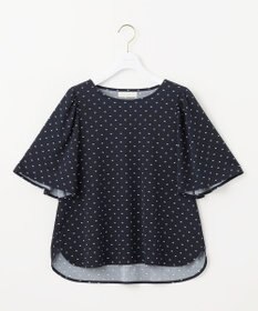 ANY SIS 【接触冷感・吸水速乾・UVケア】エアリードレープスムース フレア袖 ブラウス