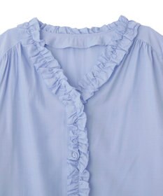 YECCA VECCA フリルVネックブラウス