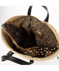 UNBILLION ペルケ perche / モロッコカゴ・牛革・バティック柄ドロストＬ