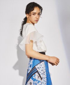 GRACE CONTINENTAL フレアスリーブカットトップ