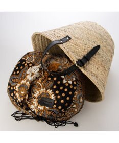 UNBILLION ペルケ perche / モロッコカゴ・牛革・バティック柄ドロストＬ