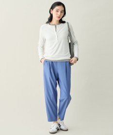 ANY L イージーケアライトストレッチテーパードパンツ