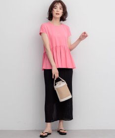 組曲 【WEB限定】トリコットジャージー ペプラムカットソー