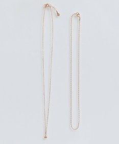 Phoebe 【金属アレルギー対応】2setスウィートハートネックレス　シャンパンゴールド