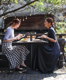 #Newans 【ANSWER for シティライフ】乾燥機対応！フィット&フレアロングワンピース