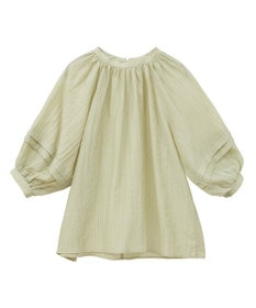CRAFT STANDARD BOUTIQUE ストライプジャカードパフスリーブブラウス