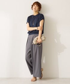 AMERICAN HOLIC 【WEB限定】接触冷感ラメフレンチスリーブニットプルオーバー