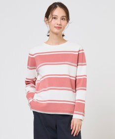 J.PRESS LADIES Cotton Acetate ブロッキング ボーダー ニット