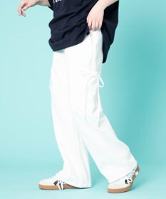 WEGO 【ウエストゴム】リボンカーゴスウェットパンツ