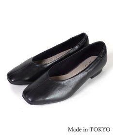 Dominic3 シープレザー バックゴムソフトパンプス