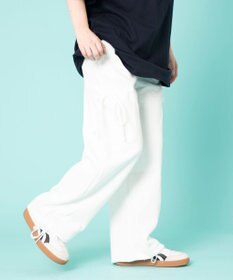 WEGO 【ウエストゴム】リボンカーゴスウェットパンツ