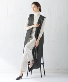 ICB 【洗える】エクストラファインメリノリブ タートルネックニット