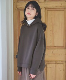 ANY 【洗濯機可】クロップド丈ダンボールパーカー