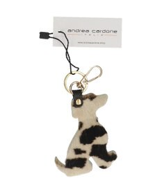 INTER-CHAUSSURES 【ANDREA CARDONE】イヌ型レザーキーチャーム