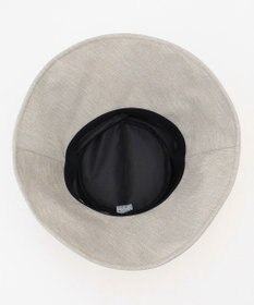 自由区 【洗える】フェイクリネンワイドブリム ハット