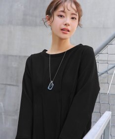 Tiaclasse L 【洗える】リップルコンビワンピース