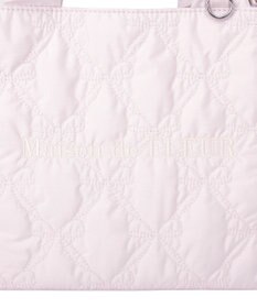 Maison de FLEUR ギャザーハンドル2Wayリボンキルティングトート