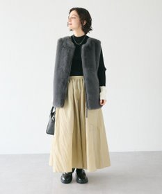 CRAFT STANDARD BOUTIQUE ナイロンワークギャザースカート