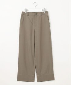 J.PRESS LADIES 【洗える】ツイルライトストレッチ セミワイド パンツ