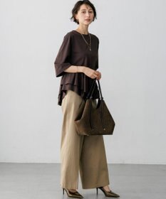 23区 【SLOW/一部店舗限定】ペプラムデザイン Tシャツ