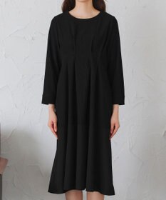 Tiaclasse L 【洗える】リップルコンビワンピース