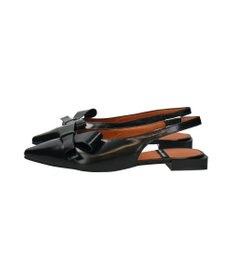 INTER-CHAUSSURES 【ANGEL ALARCON】ポインテッドトウローヒールリボンパンプス