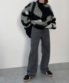 WEGO 【新色追加/美脚/XSSMLサイズ展開】ストレートデニムパンツ