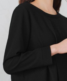 Tiaclasse L 【洗える】リップルコンビワンピース