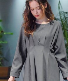 Tiaclasse 【洗える】リップルコンビワンピース