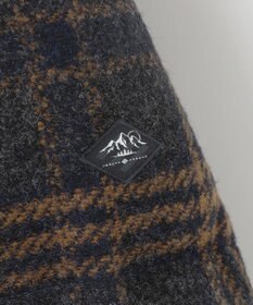 JOSEPH ABBOUD MOUNTAIN 【イタリア素材/ECOファー/9ポケット/ダウン】スライバーチェックダウン コート