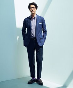 GOTAIRIKU 【通気性/ストレッチ/洗える】エアレースジャケット_ヘリンボーン柄