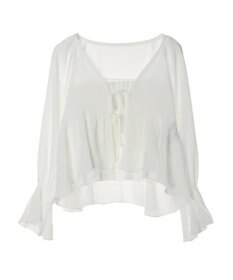 earth music&ecology ＳＥＴ２点キャンディースリーブブラウス＋インナー