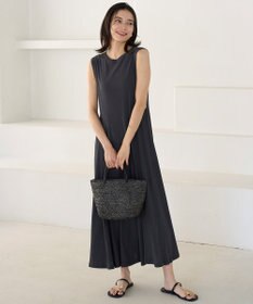 UNFILO ドライタッチフライス フレアワンピース